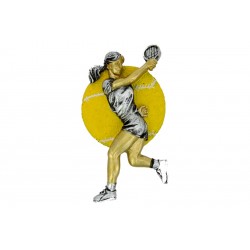 Emblemat płaskorzeźba tenis ziemny kobiet NR53 Polcups
